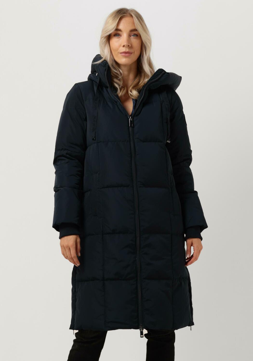 OXMO OXNaara Gewatteerde winterjas voor dames, gevoerd met hoogsluitende kraag, Total Eclipse (194010)., L