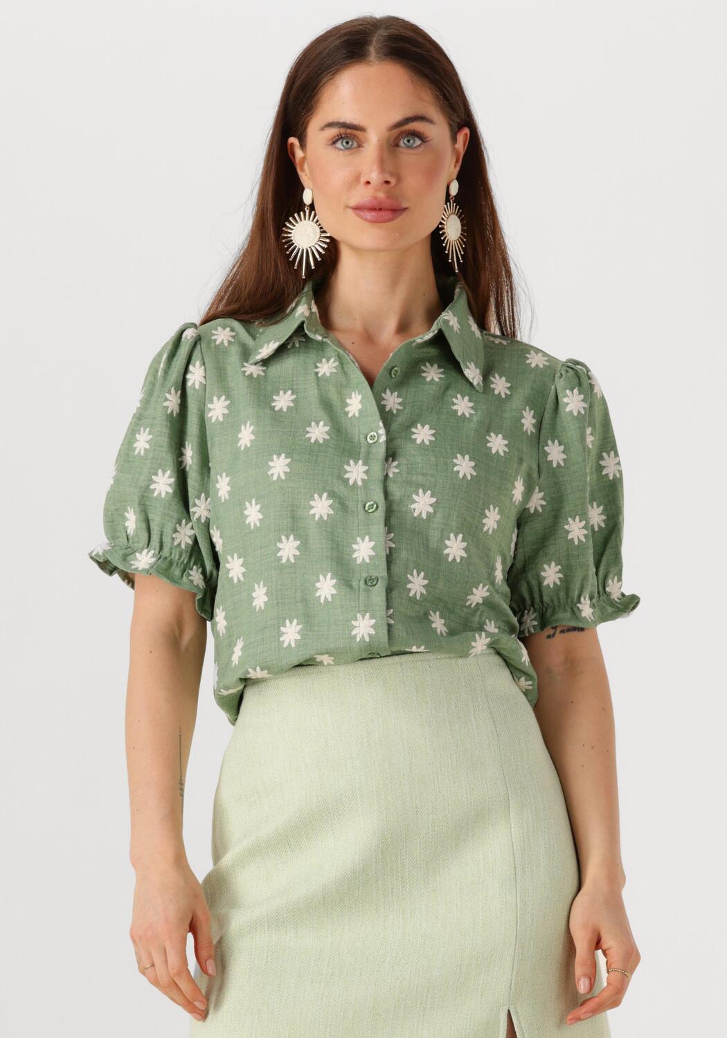 Groene YDENCE Blouses BLOUSE VIVIENNE | Omoda