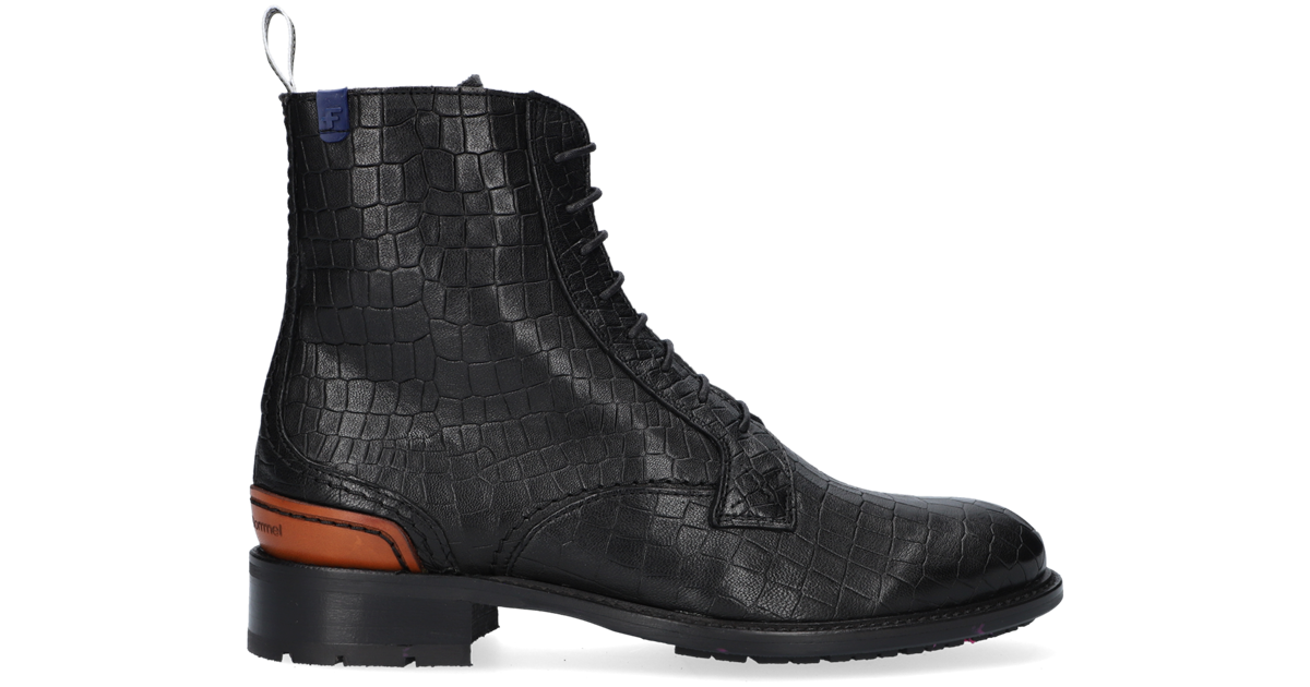 Zwarte FLORIS VAN BOMMEL Veterboots 85644 | Omoda