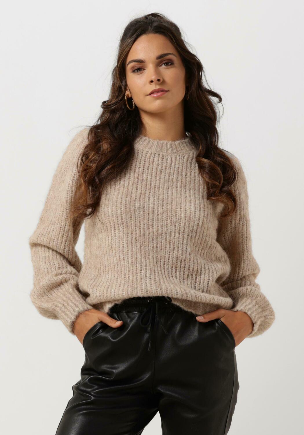 Beige NEO NOIR Trui MARTINA FLUFFY KNIT BLOUSE Omoda