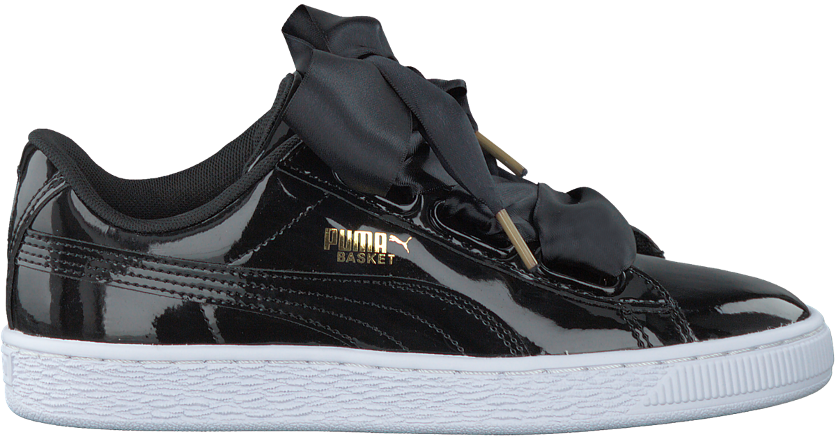 Zwarte PUMA Sneakers BASKET HEART PATENT | Omoda