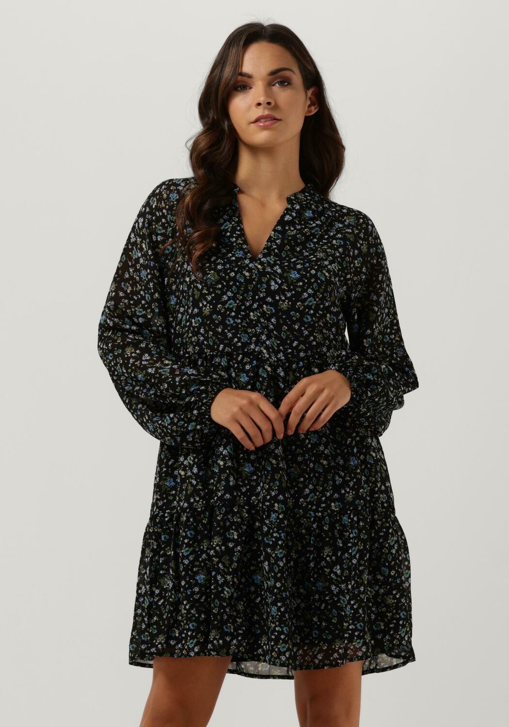 Zwarte OBJECT Mini jurk OBJMILA GIA L/S DRESS | Omoda