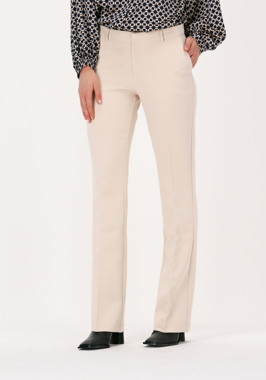 Mode Broeken Hoge taille broeken Lands’ End Lands\u2019 End Hoge taille broek khaki zakelijke stijl 