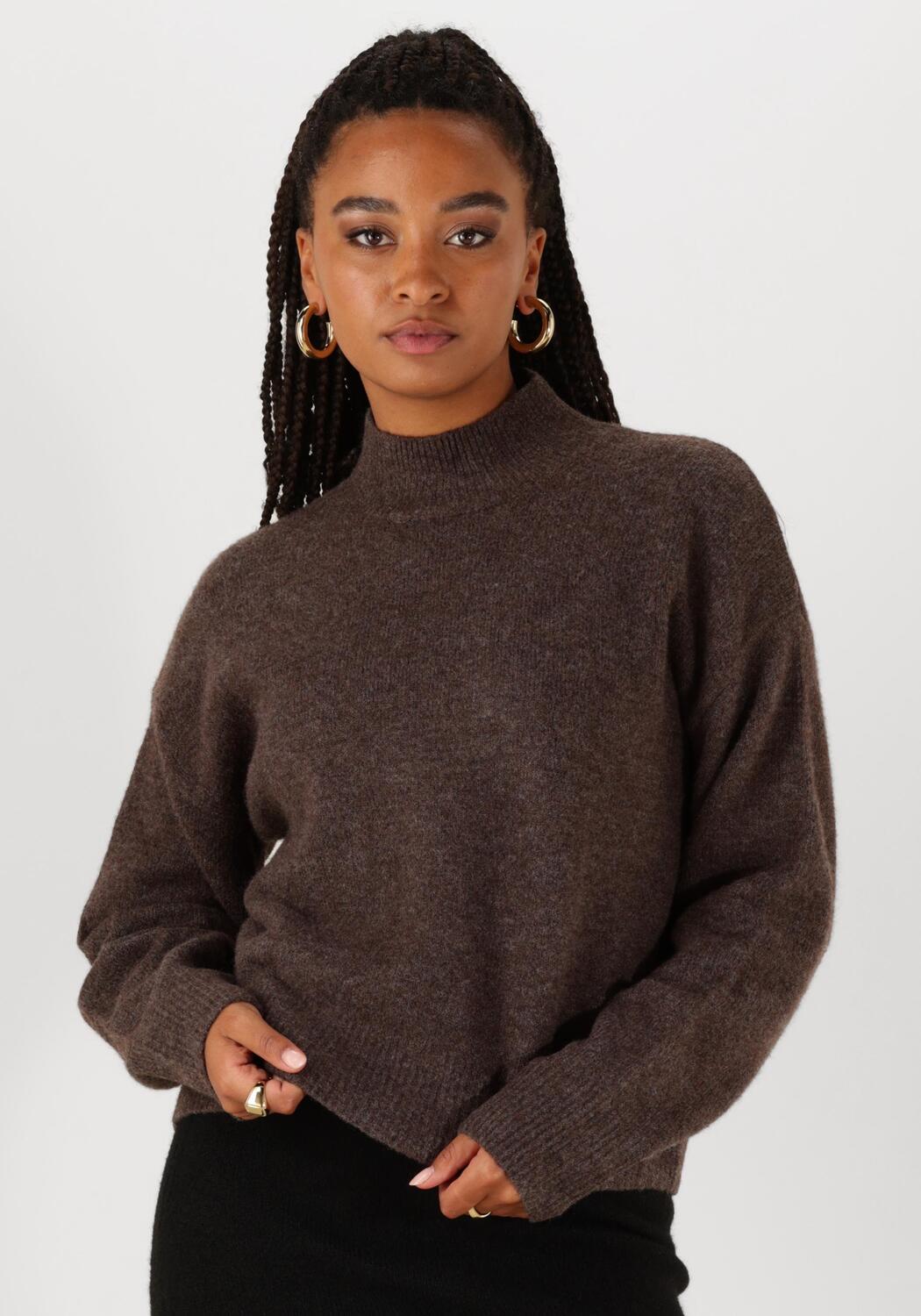 Neo Noir - Fulvia Knit Blouse 167244 - 676 - Dark Brown