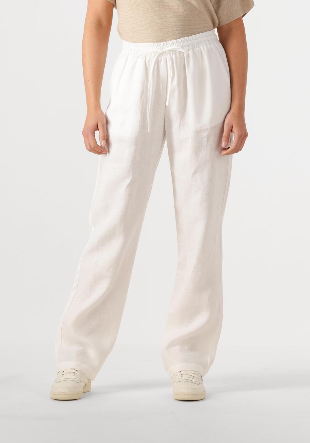 TARON LINEN PANT, RATTAN X RESORT WHITE