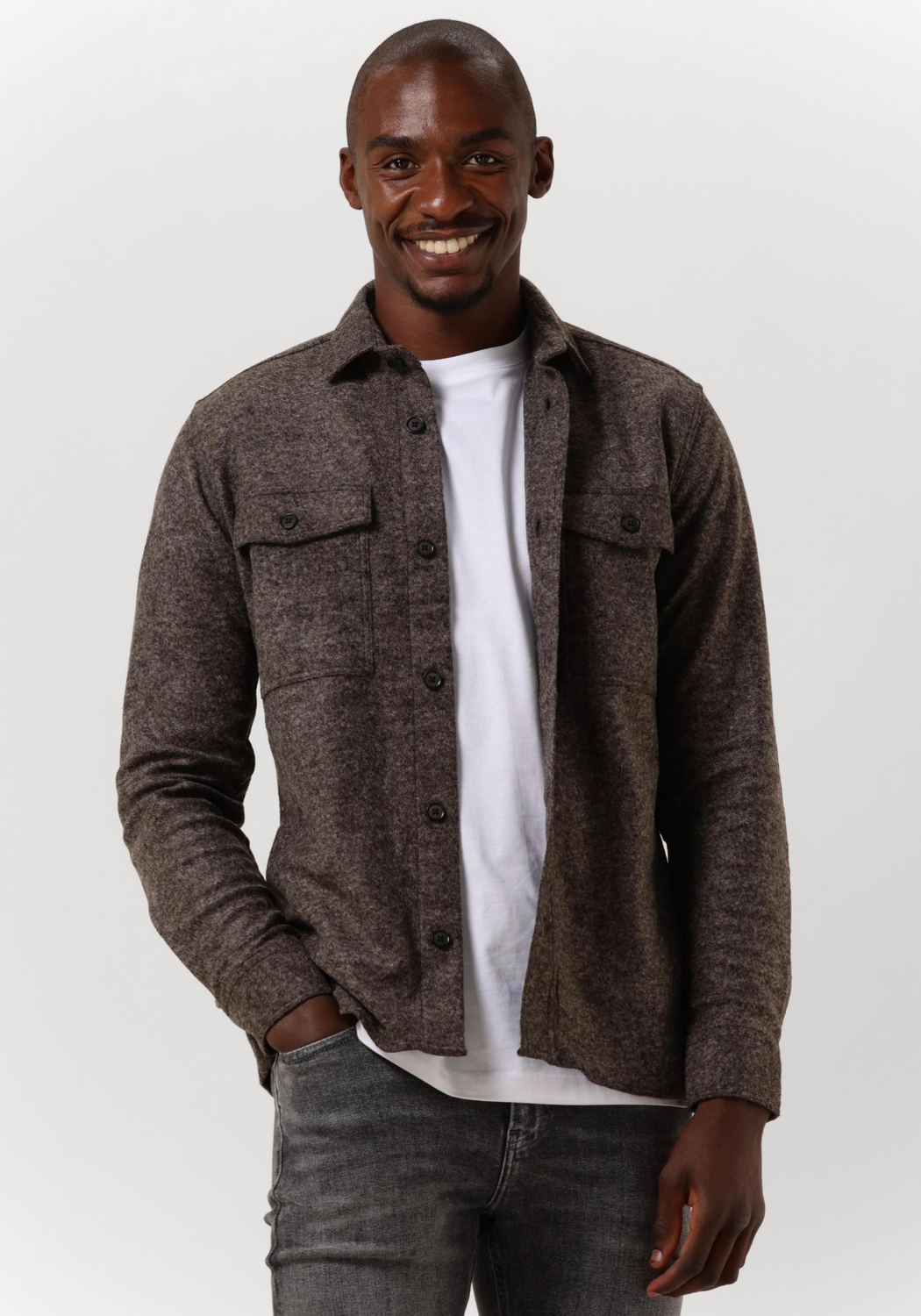 Bruine GENTI Overshirt S6092-1983 | Omoda