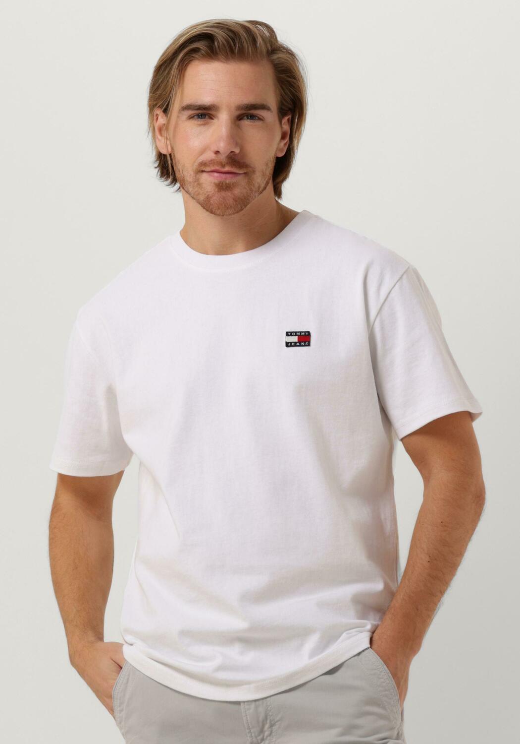Witte TOMMY JEANS T-shirt TJM CLSC TOMMY XS BADGE TEE | Omoda | T-Shirts