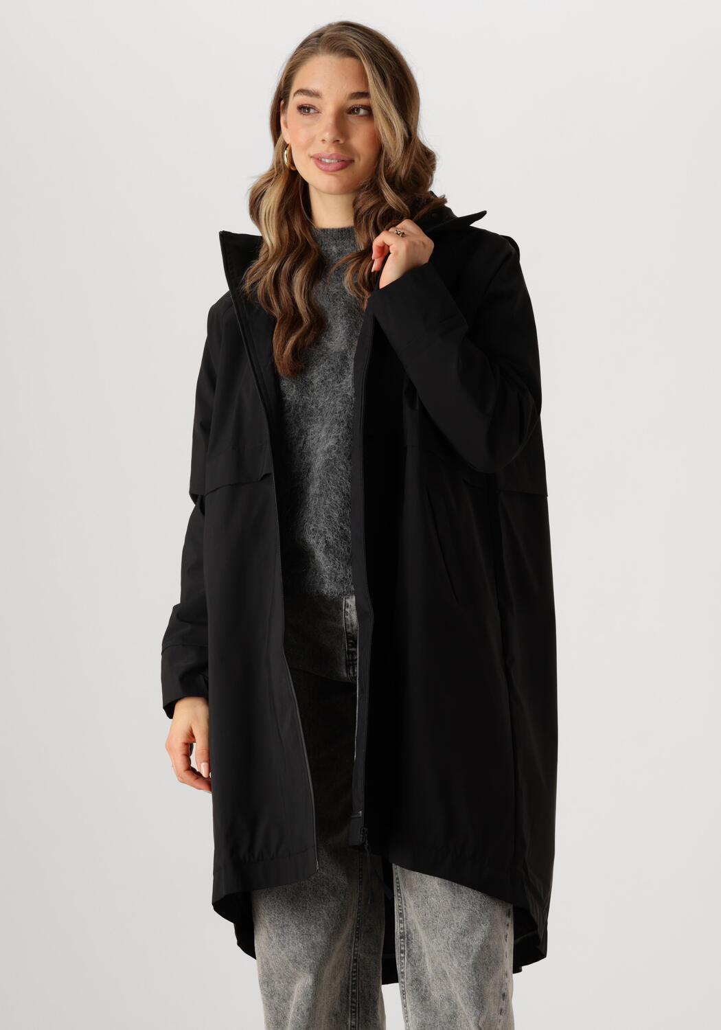 Moscow Raincoat 04-08 jas / mantel Zwart | Jeroen Beekman damesmode